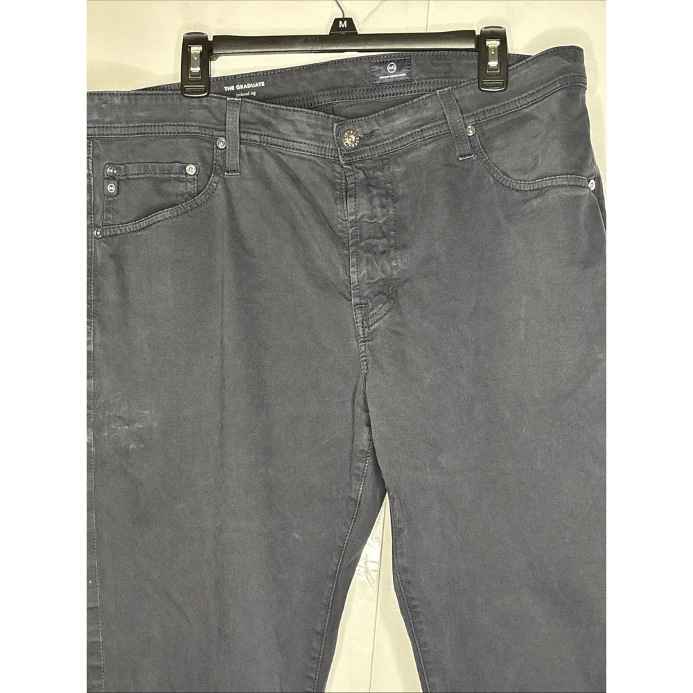 AG Denim Men's The‎ Graduate Tailored Slim Straight Blue Sateen Jeans 36x32